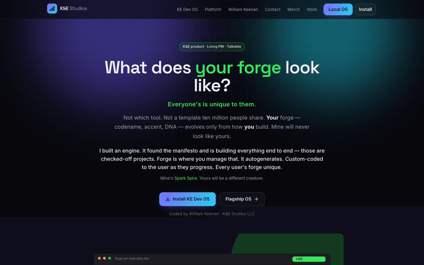 Forge PM — live product screenshot