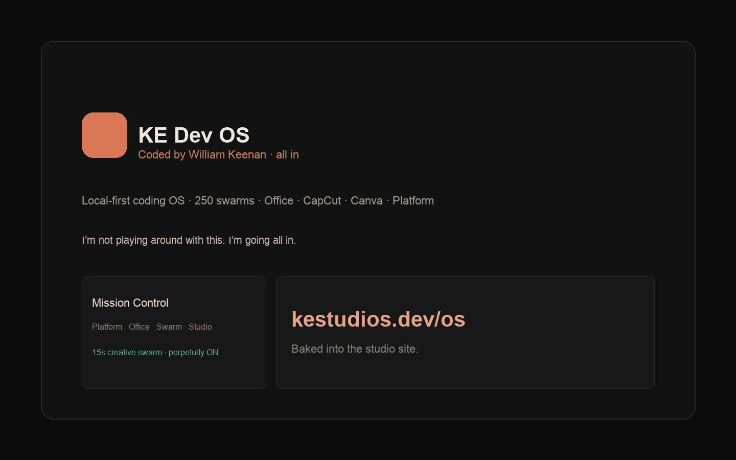 KE Dev OS — screenshot