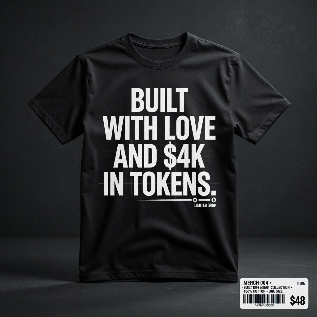 Built With $4k in Tokens Tee